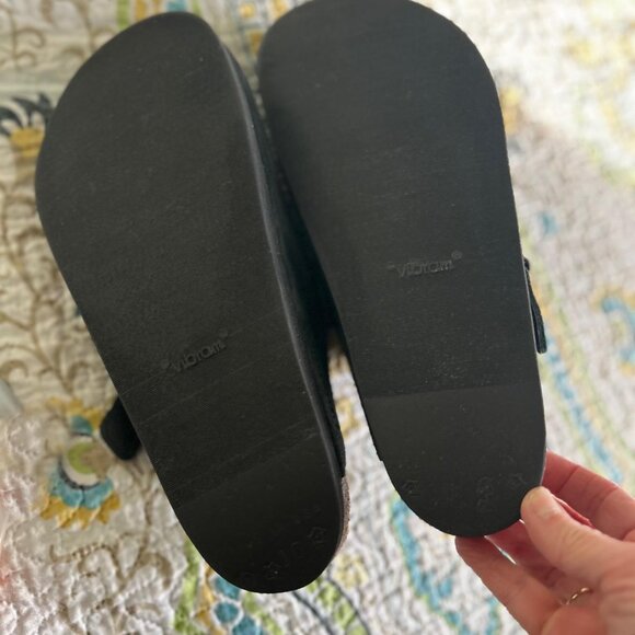 Birkenstock Boston Shearling Suede Leather - Black size 39 US 8-8.5 women - Picture 10 of 11